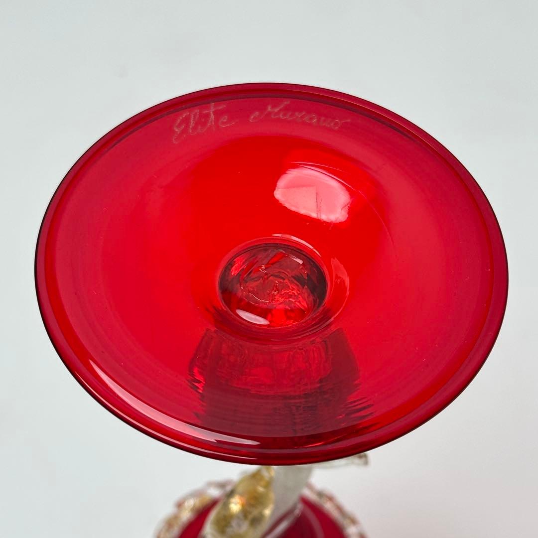 【超希少】Elite Mrano ヴェネチアンガラス ムラーノガラス 金彩 白鳥