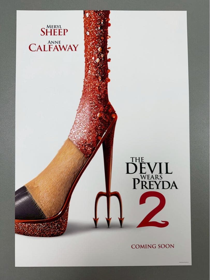 台湾映画館限定ズートピア２コラボ　A3ポスター プラダを着た悪魔