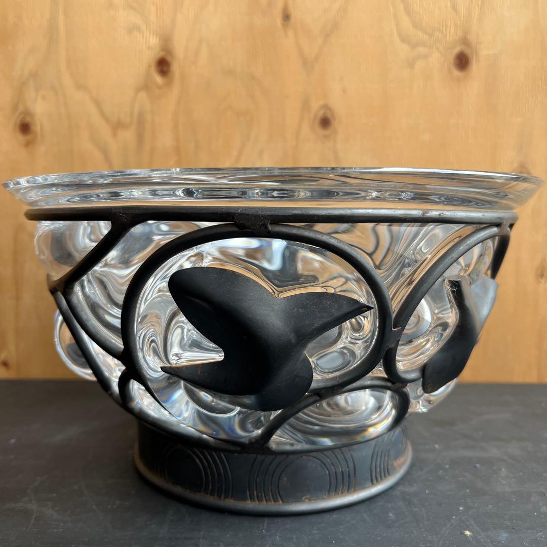 「超希少」クリスタルガラス ボウル ドーム クペリエール アイアン 工藝