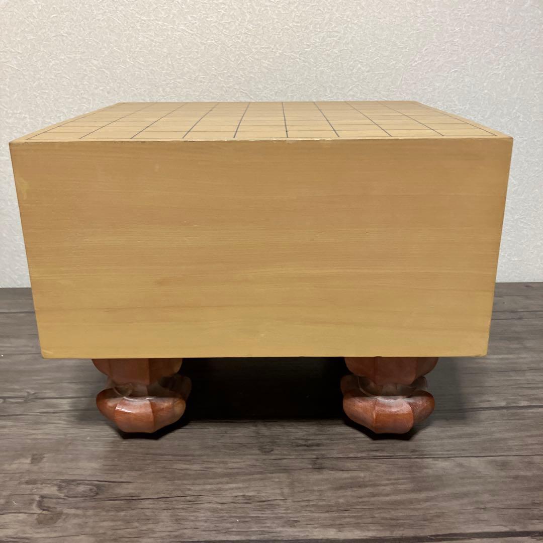 天然木　将棋盤 　脚付き　足つき　へそあり　囲碁　将棋