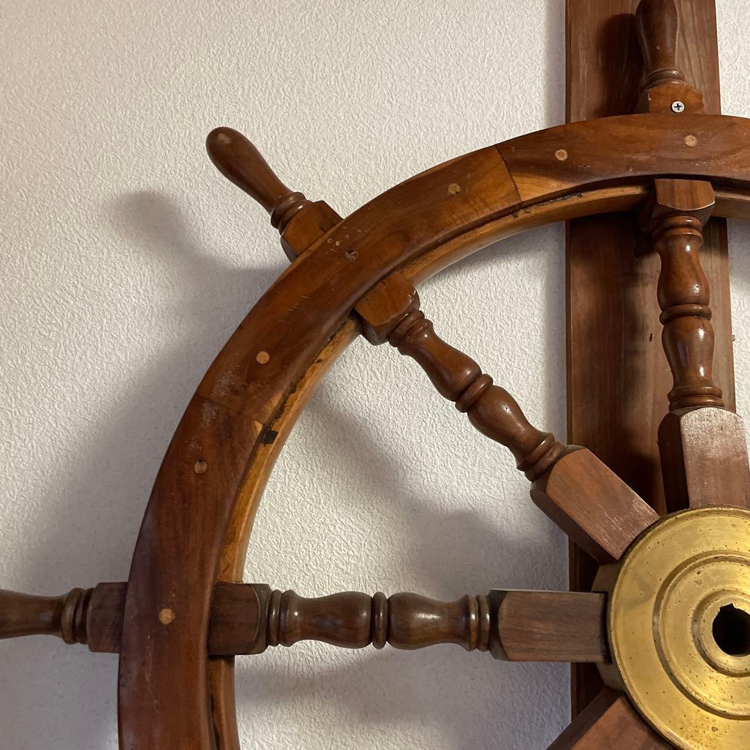木製 舵輪 直径90cm ラット