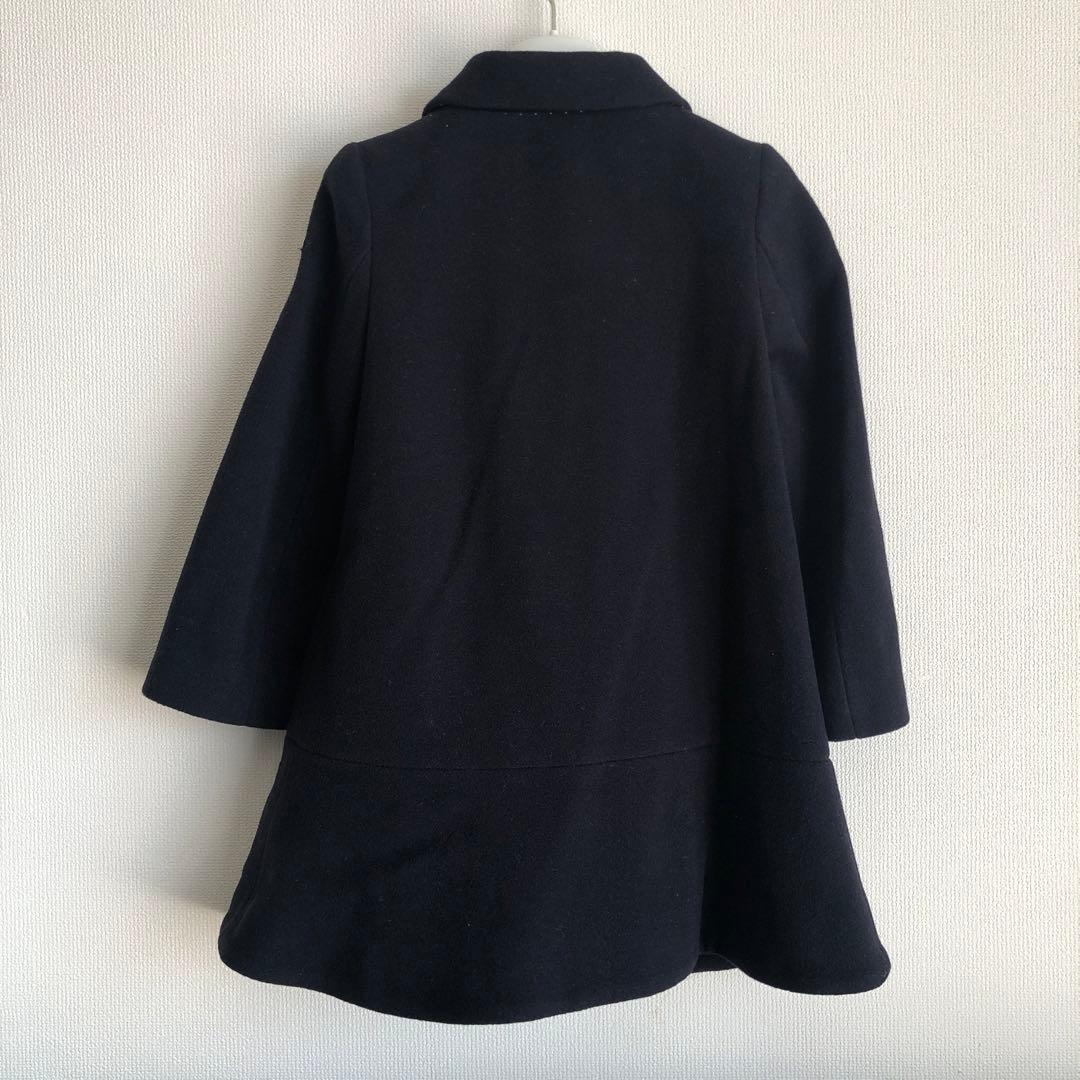 新品タグ付！アルマーニ　カシミヤ入りウールコート　濃紺ワンピース　受験発表会入学