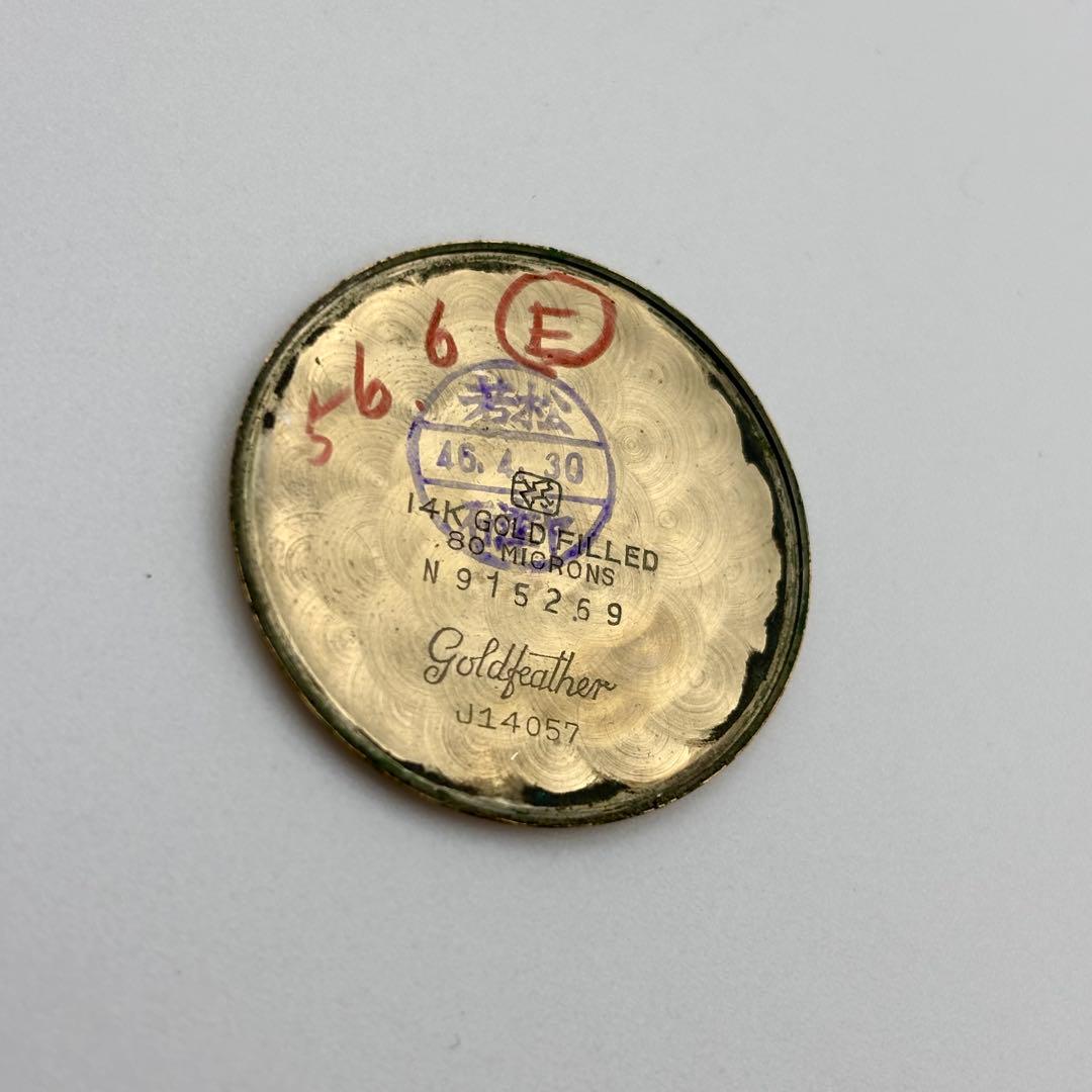 【稼働品】SEIKO／ゴールドフェザー 14K 手巻き 25石 メンズ腕時計