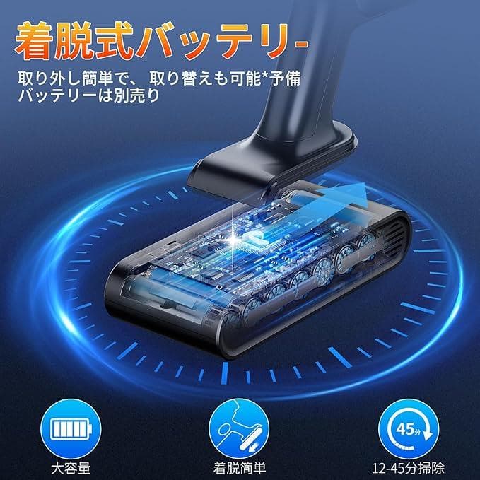 新品♡掃除機 コードレス 強力吸引 水拭き 35000Pa サイクロン 伸縮型