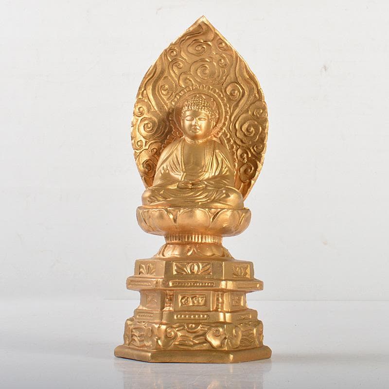 仏教美術　古銅鍍金　大日如來座像　仏像　C　6049