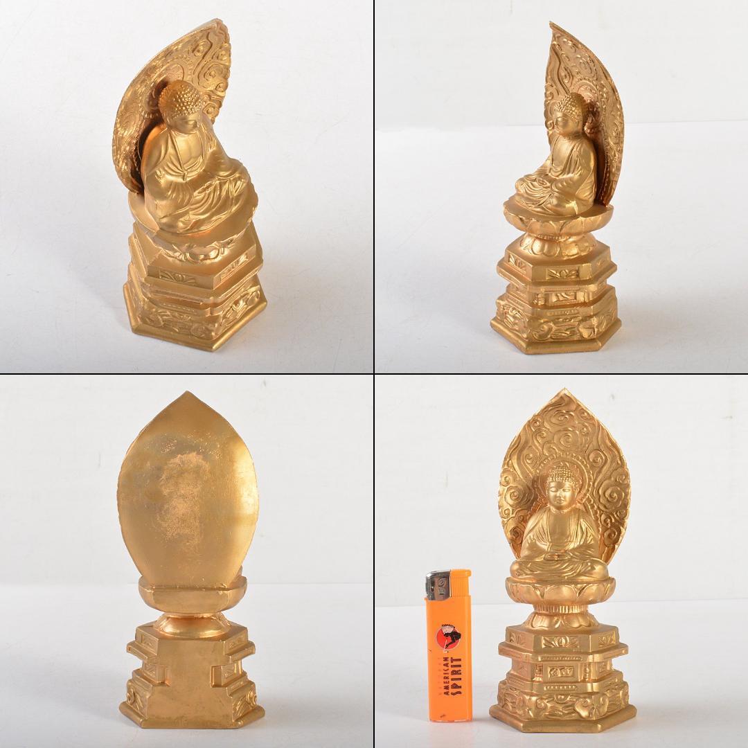仏教美術　古銅鍍金　大日如來座像　仏像　C　6049