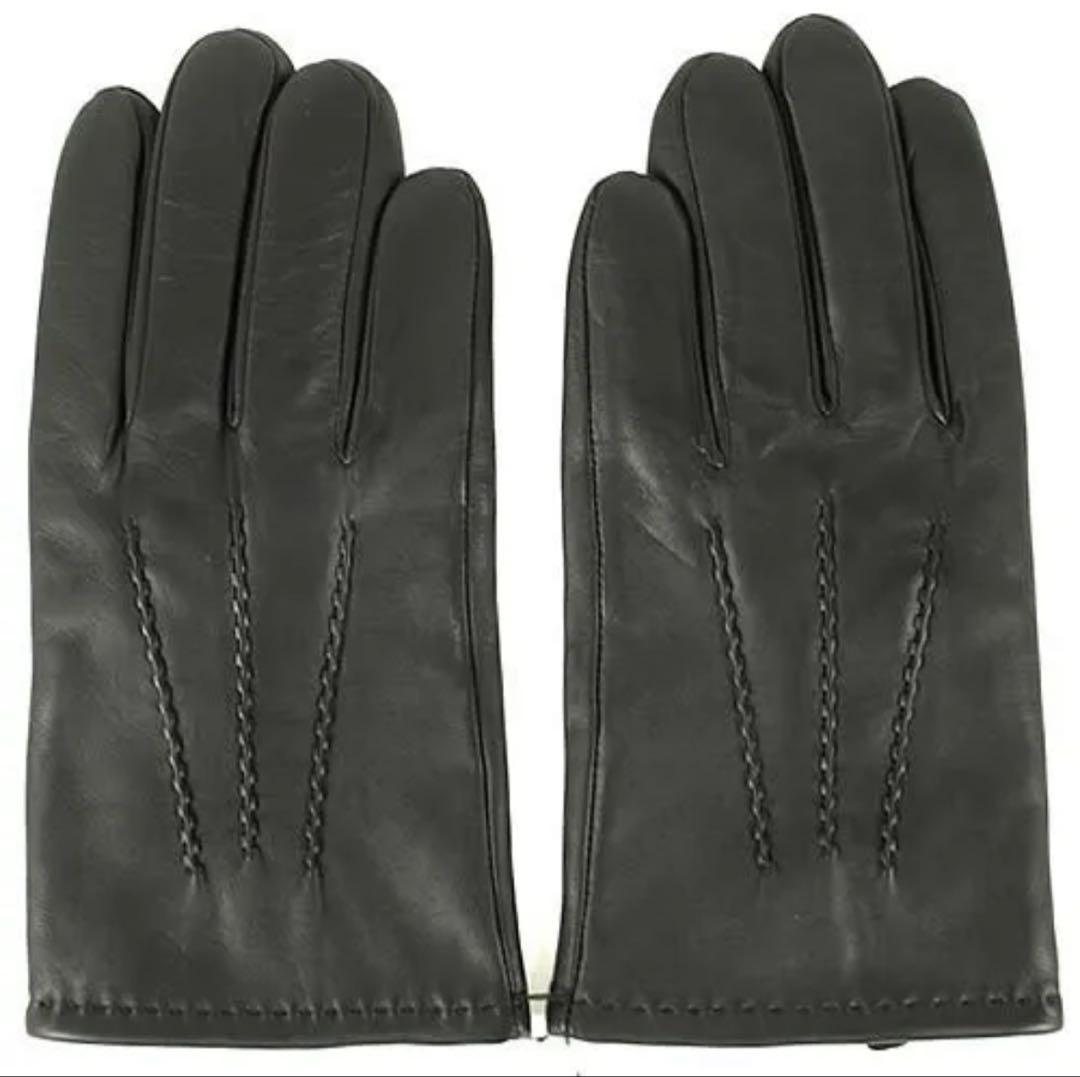 デンツDENTS 手袋 レザーグローブ スマホ対応 黒ブラックsサイズ