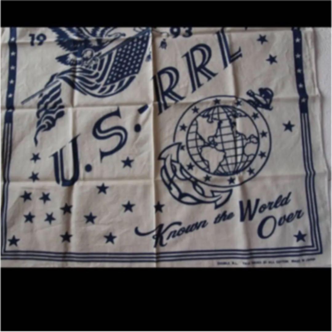 新品*RRL*日本製　US-RRLプリント　コットン　バンダナ*ダブルアールエル