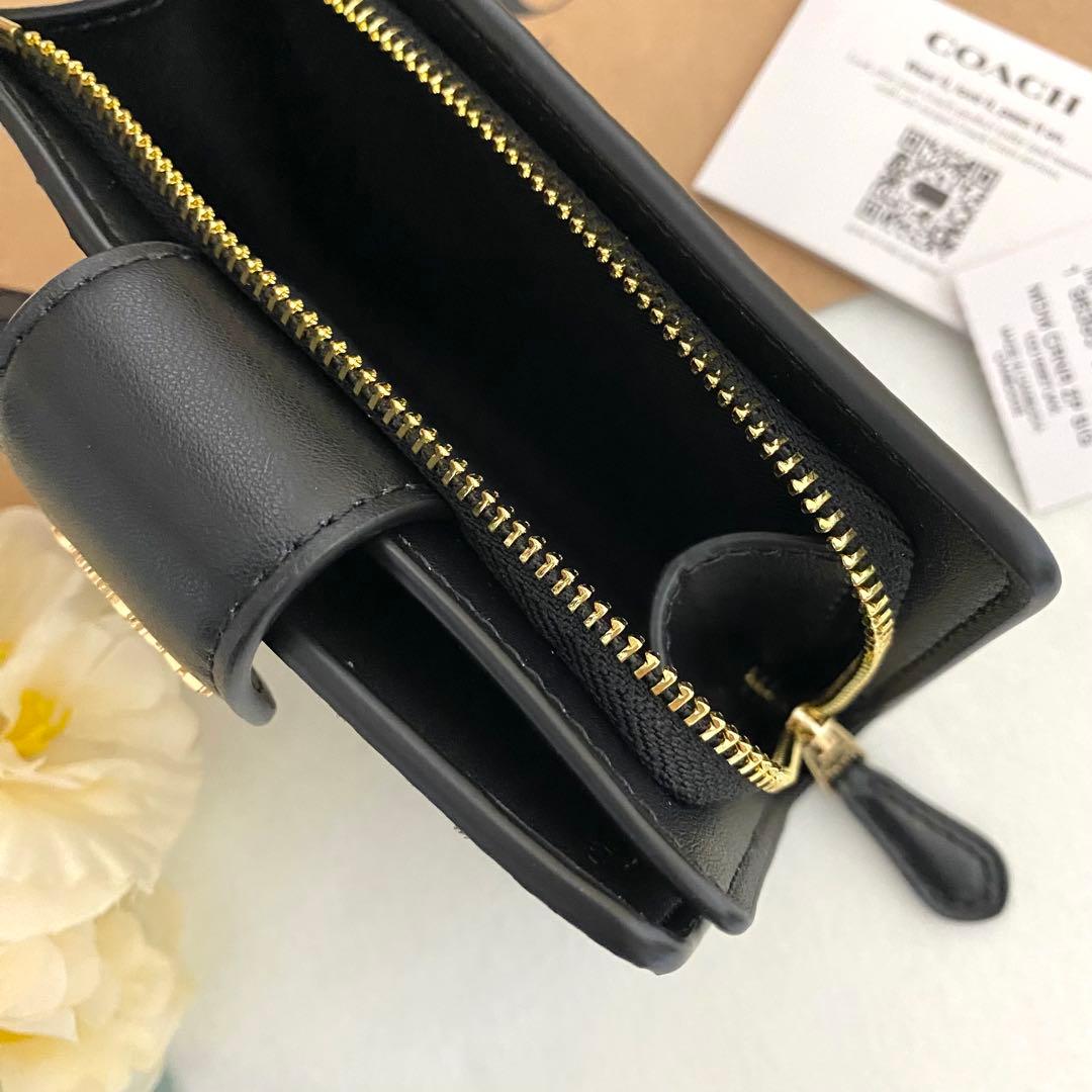 新品　正規品☆COACH コーチ　折り財布　ブラウン 二つ折り財布