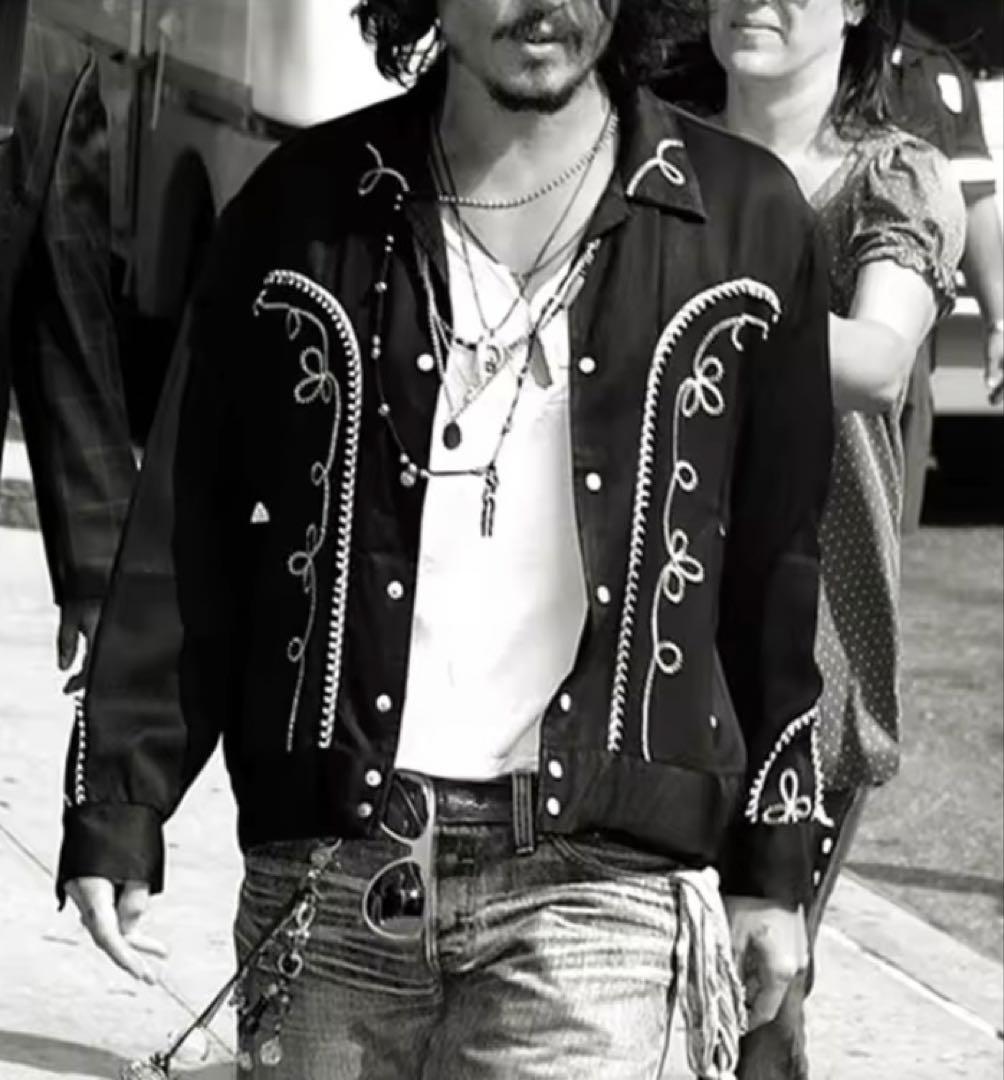 ボレロ ウエスタン ジャケット S黒 ブラック 刺繍　ジョニーデップ 新品未使用