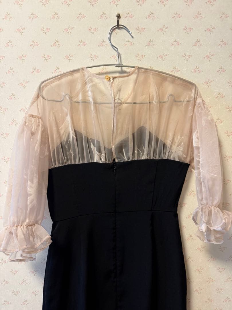 Acka. sheer puff dress (black)サイズ1