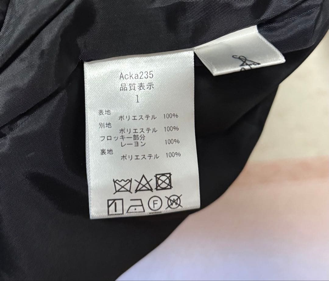 Acka. sheer puff dress (black)サイズ1