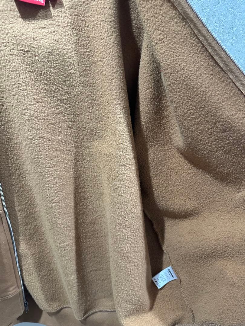 Supreme ベージュ ジップアップパーカー