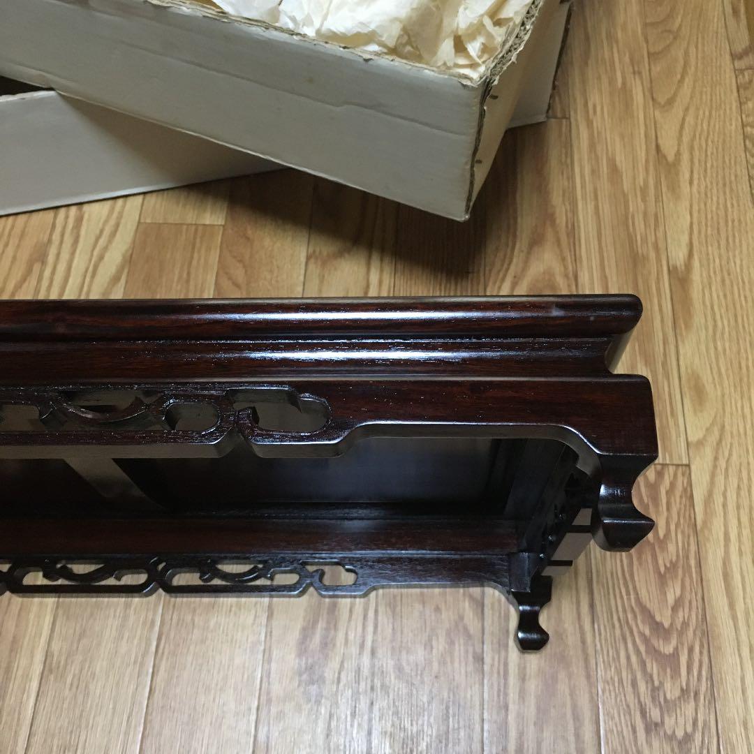 0949 唐木細工 すり漆仕上げ 花台 台