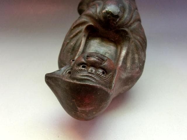 置物■古い備前焼の達磨 だるま 備前 オブジェ 古美術 時代物 骨董品■