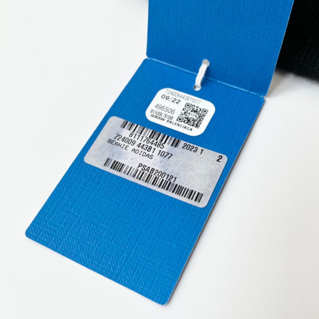 未使用品 アディダス バレンシアガ ビーニー ニット帽 ブラック 帽子