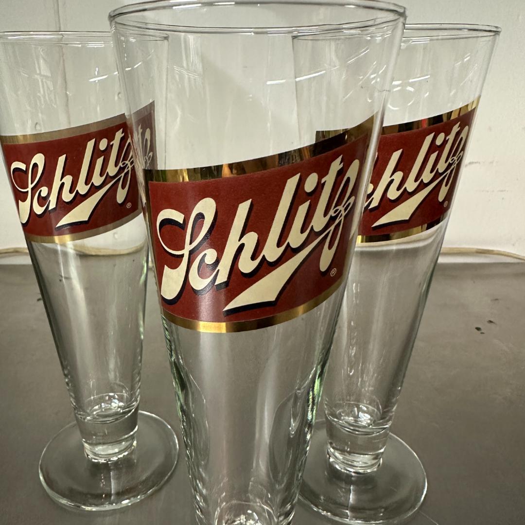 ヴィンテージ Schlitz シュリッツビール ピルスナーグラス 3個セット