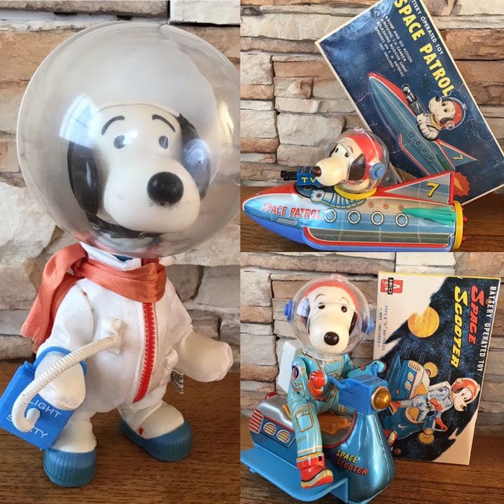 スヌーピー ブリキ SPACE TOY 3点セット