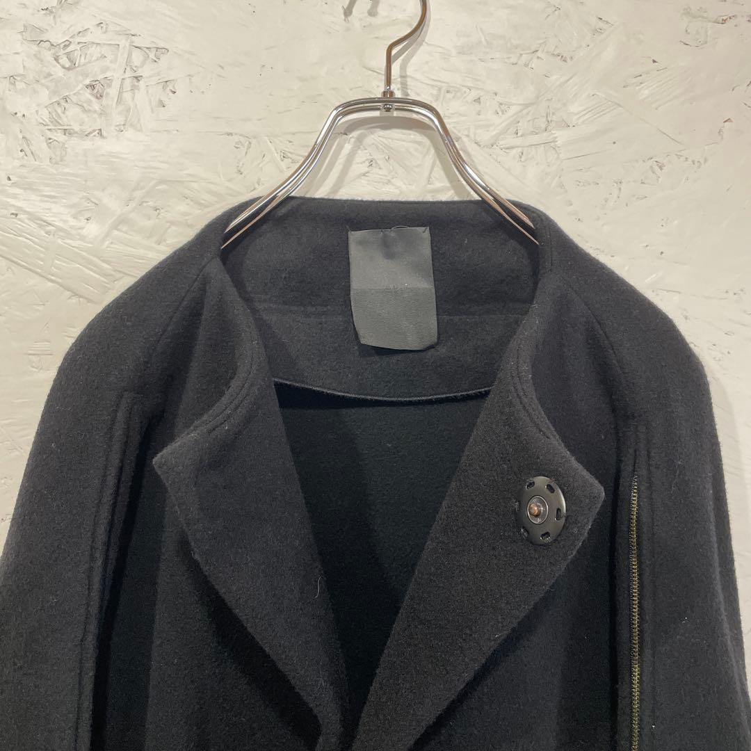 日本製　カシミヤ混【divka】ノーカラーウールコート　2