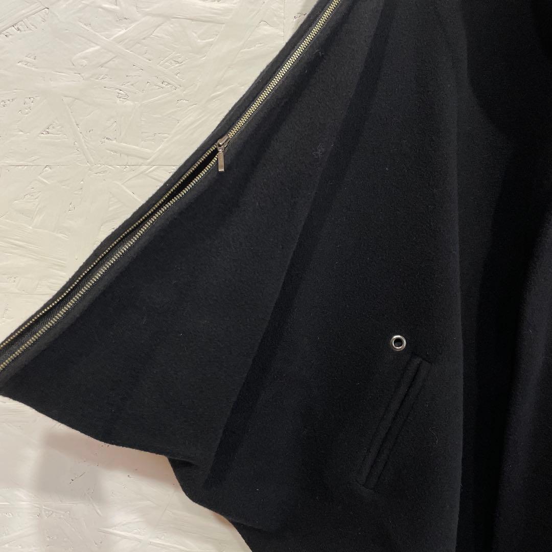 日本製　カシミヤ混【divka】ノーカラーウールコート　2