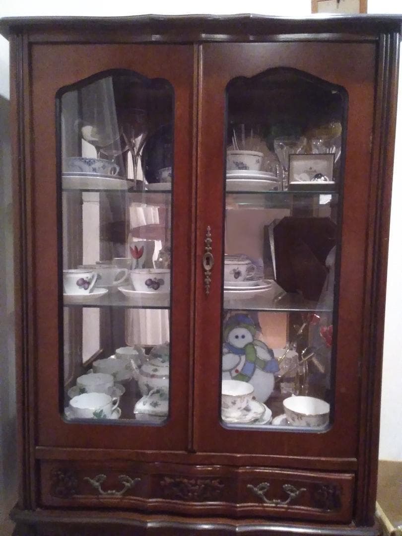 イタリア製 高級家具 クラウディオ社製 猫脚キャビネット ２ドア アンティーク調