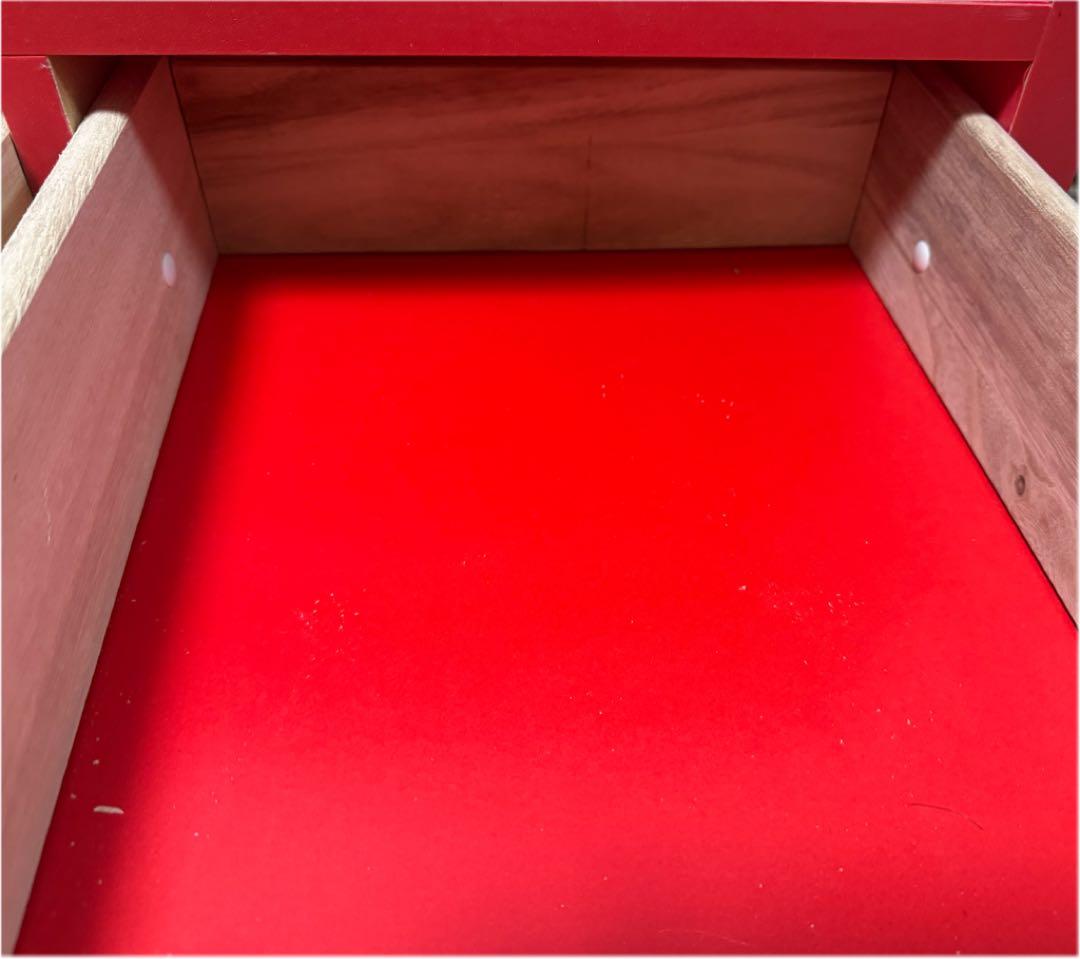 スペースエイジ テレビ台 赤 ローボード 70s レトロフューチャー 収納付き