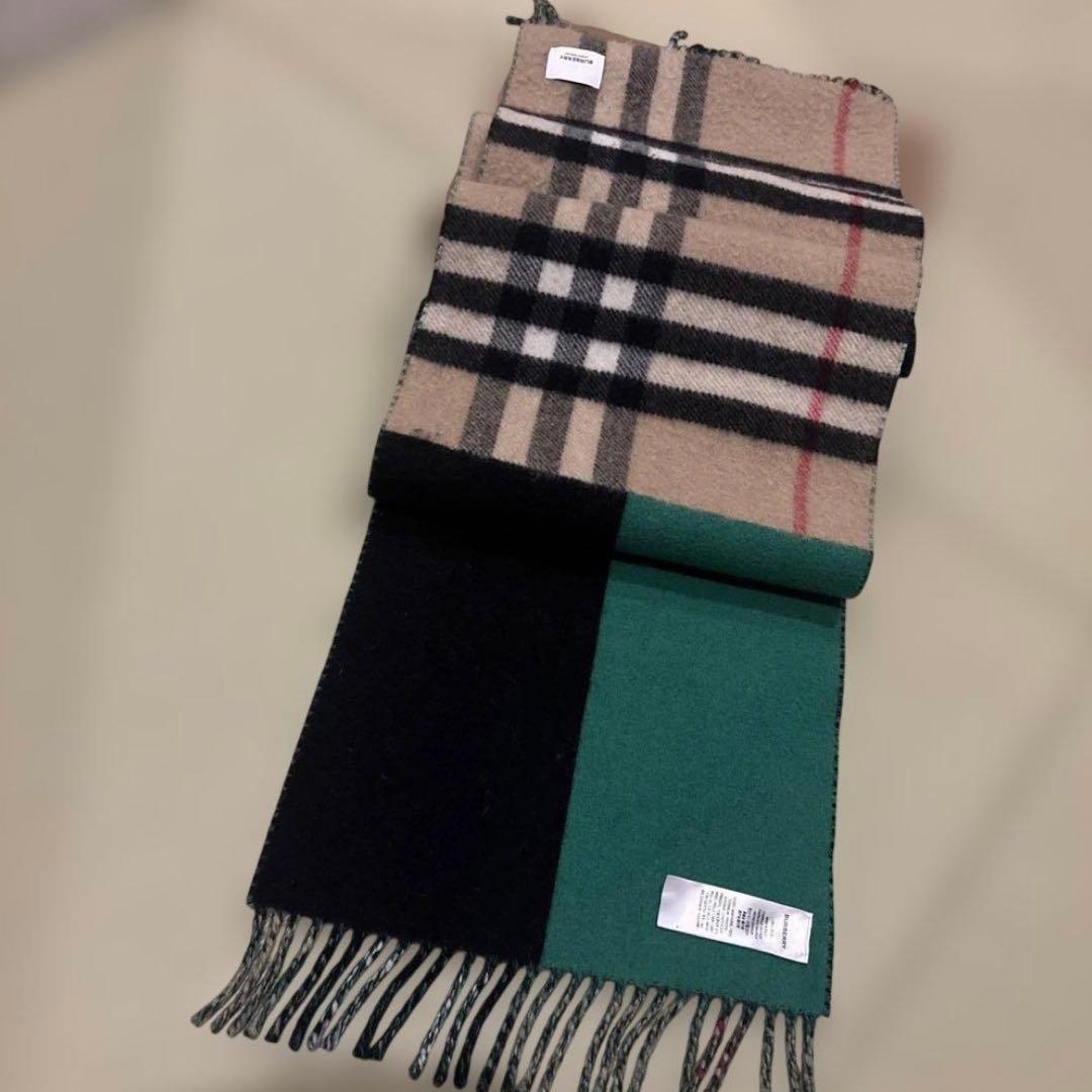 Burberry バーバリー マフラー メガチェック ノバチェック カシミヤ