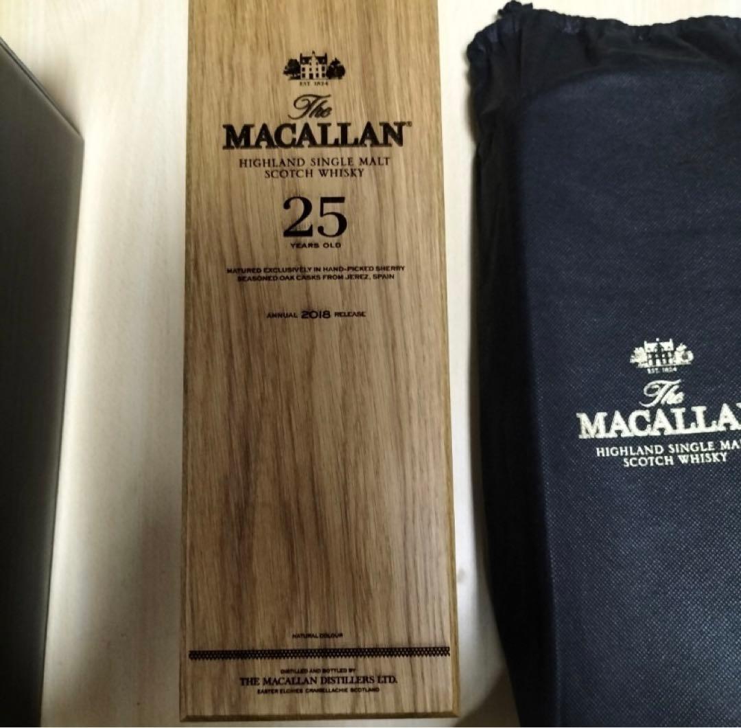 MACALLAN マッカラン25年 シェリーオーク 木箱700ml 43%空瓶
