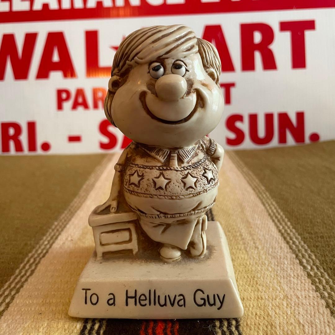 希少品！70's アメリカアンティーク　メッセージドール置物　USAヴィンテージ