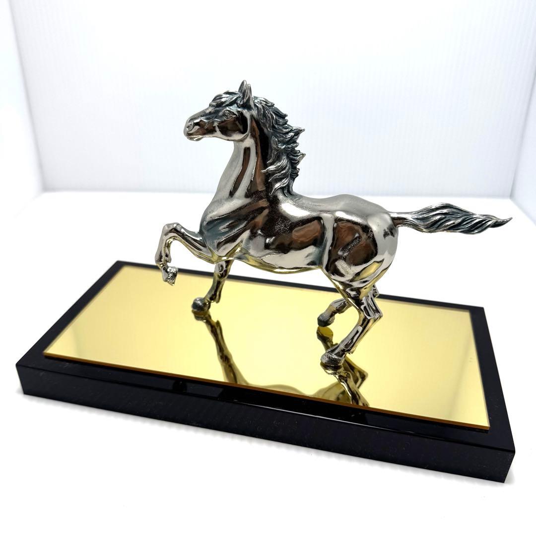 馬 午 干支 置物 飾り 鉄製 UMA AKEBONO シルバーメタル 跳ね馬