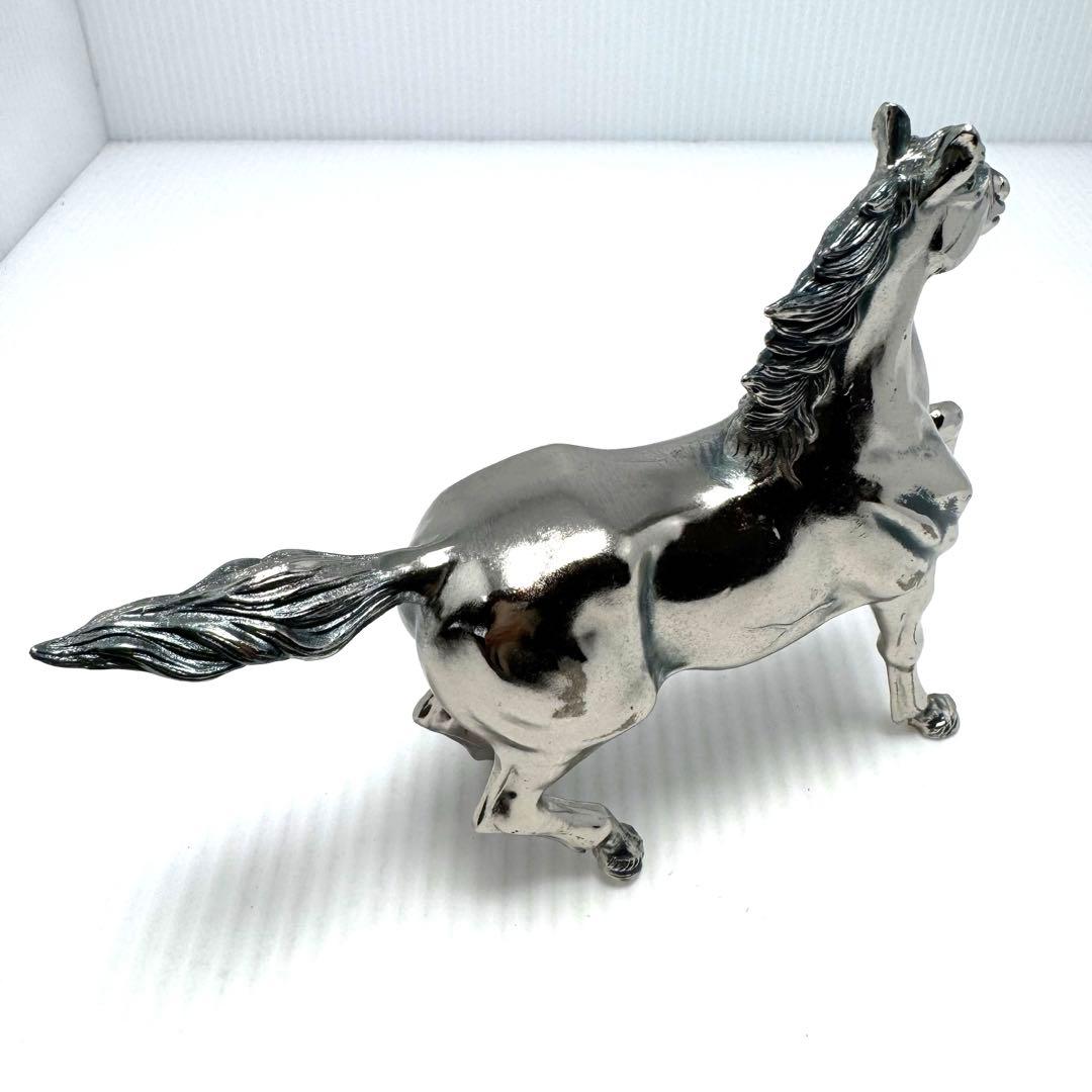 馬 午 干支 置物 飾り 鉄製 UMA AKEBONO シルバーメタル 跳ね馬