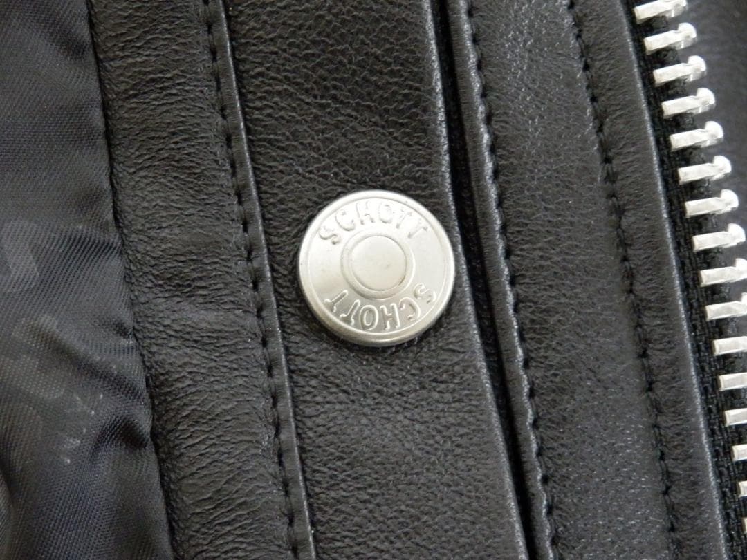 M1530 Schott シングル ブレスト ライダースジャケット 羊革