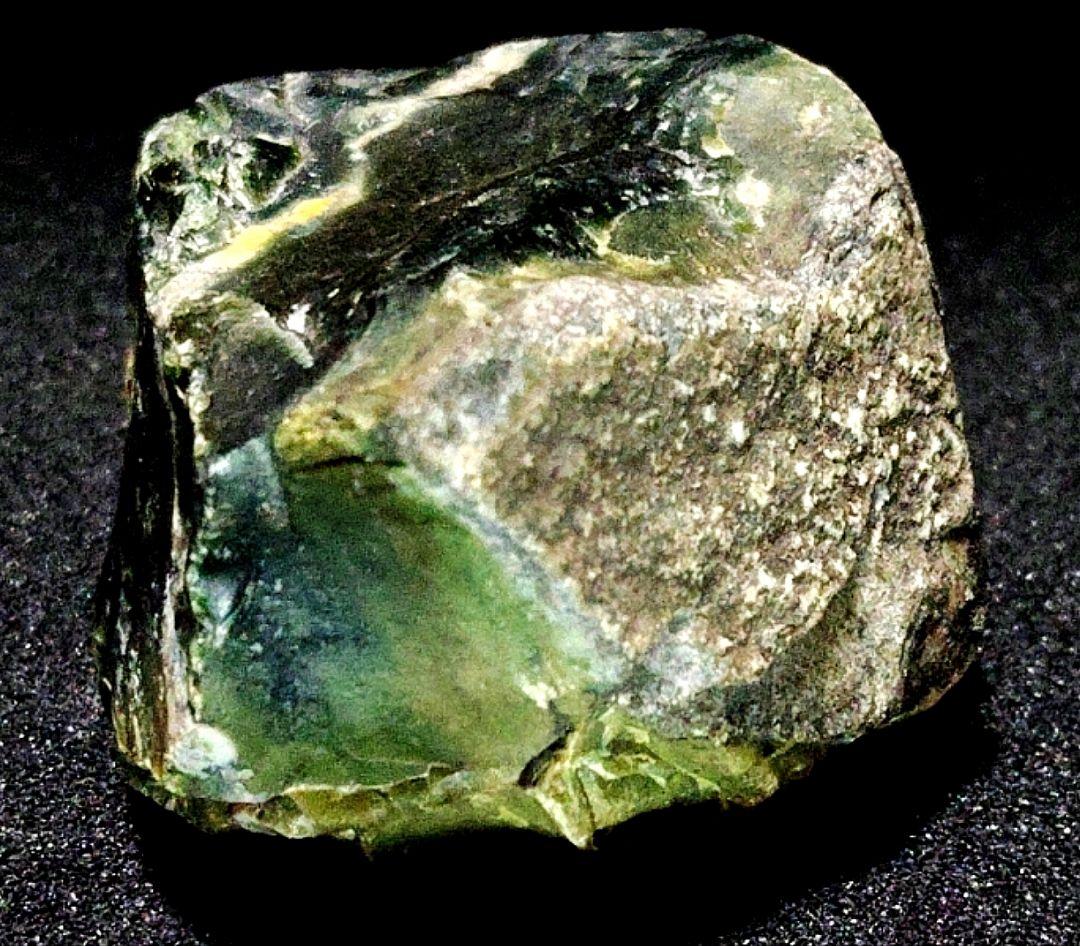 ★アゲート原石★糸魚川グリーン碼碯【姫川・転石・川ズレ・ウブ149ｇ】