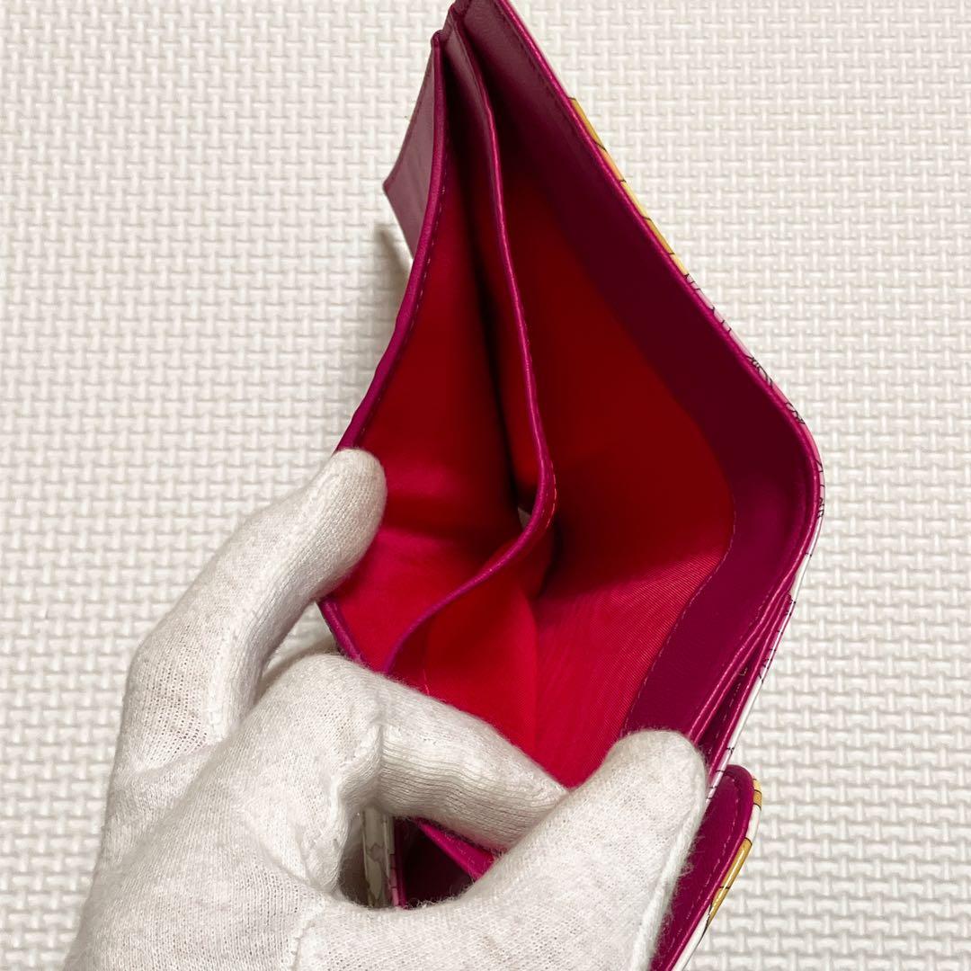 ・未使用EMILIOPUCCIエミリオプッチ　二つ折り財布　リボン　マルチカラー