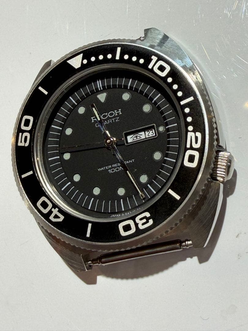 Ricoh クォーツ 腕時計 100m防水 ブラック未使用
