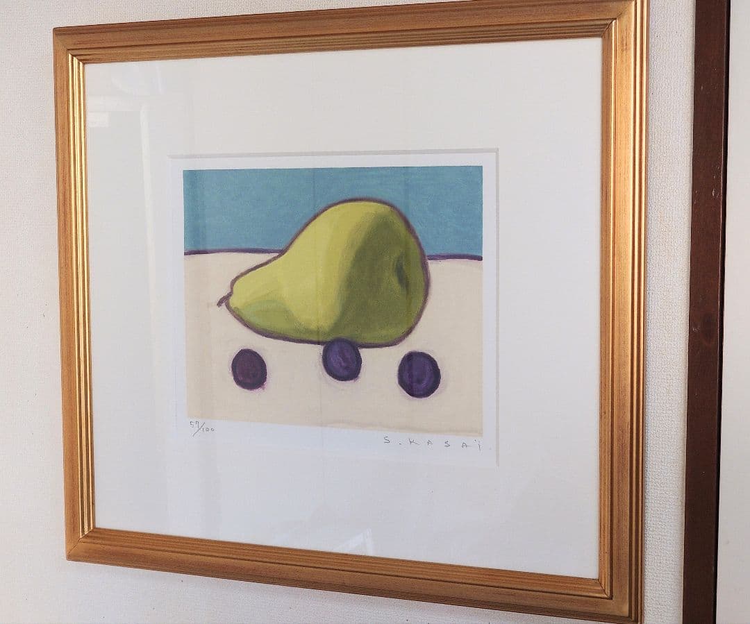 最特価、【真作】笠井誠一　静物　リトグラフ、直筆サイン入