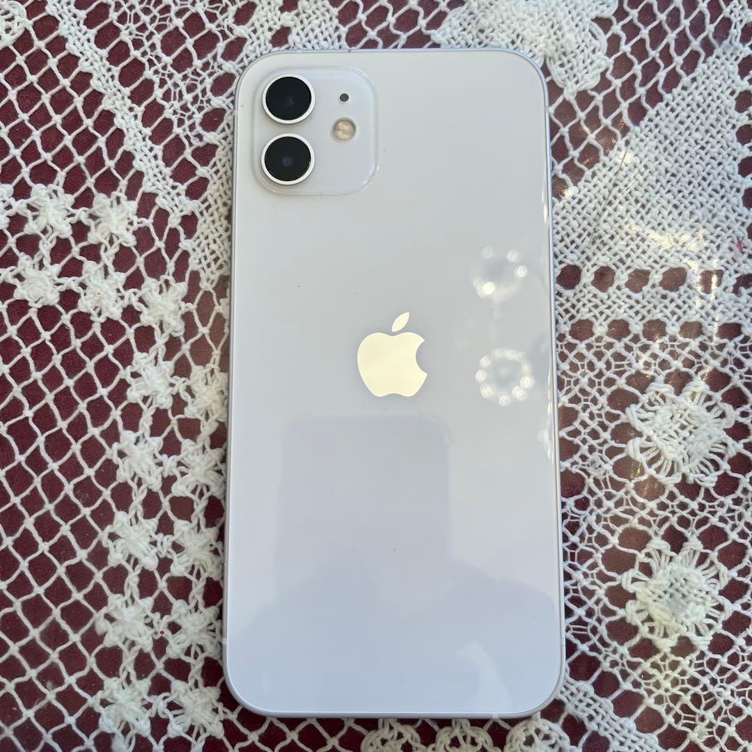 iPhone12 本体　64GB 純正バッテリー容量79% ホワイト×シルバー