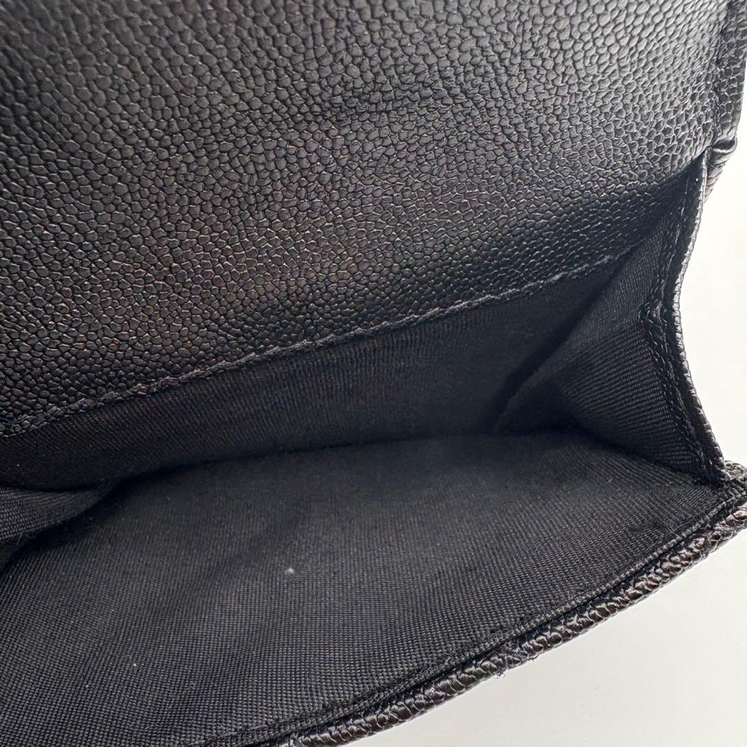 シャネル⭐︎キャビアスキン☆ボーイシャネル☆マトラッセ⭐︎三つ折り財布