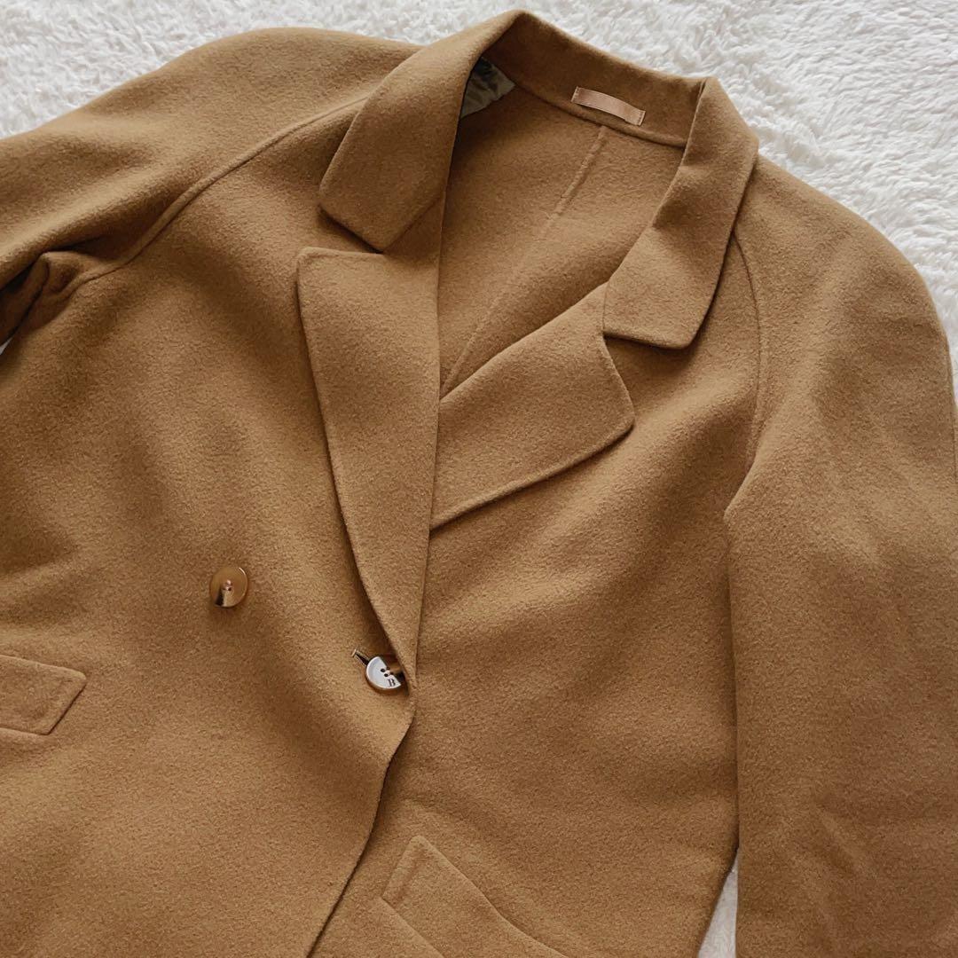 BURBERRY バーバリーズ ロングコート カシミヤ ウール ダブル キャメル
