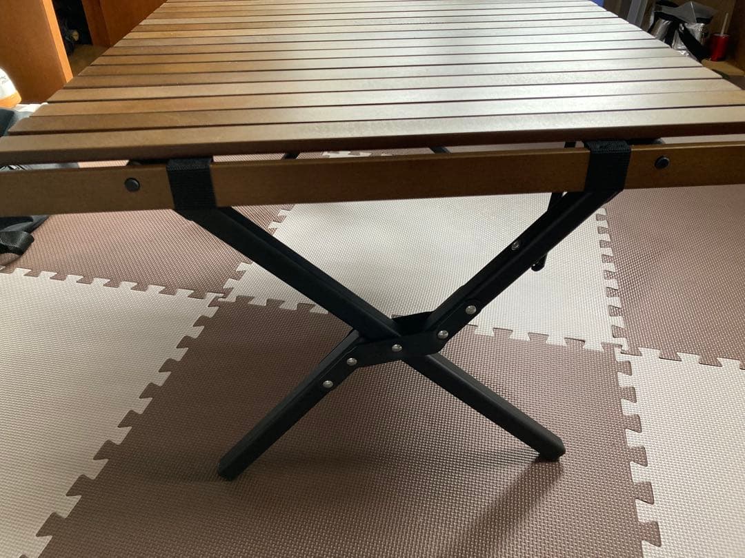 クイックキャンプ　ウッドロールローテーブル　90✕60