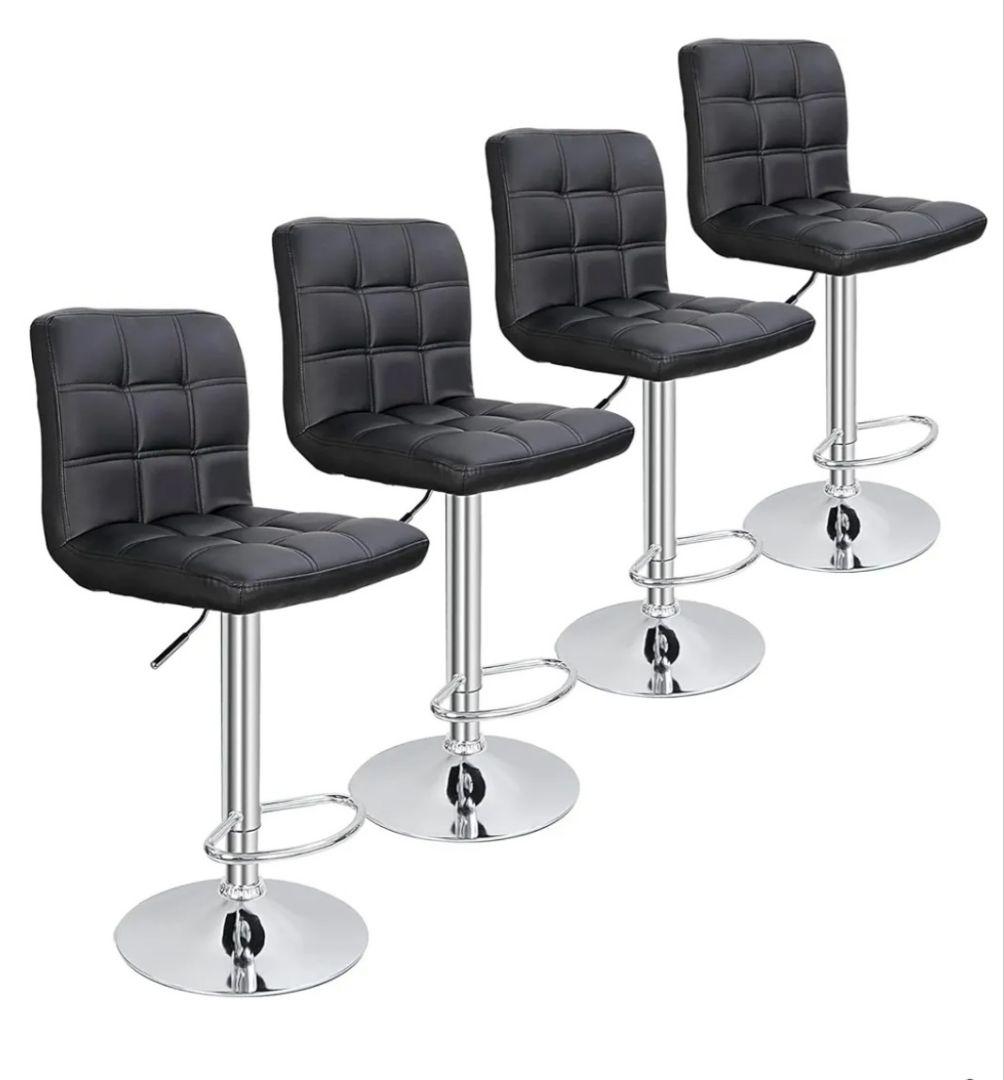 スタイリッシュ バースツール 4脚セット カウンター椅子