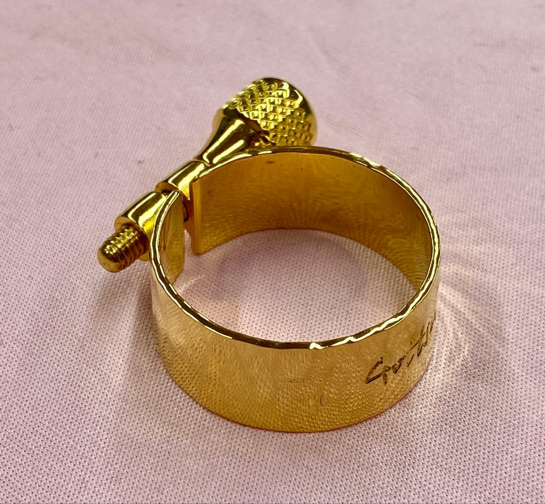 Gottsu / B♭管用クラリネット用リガチャー 総銀 金めっき