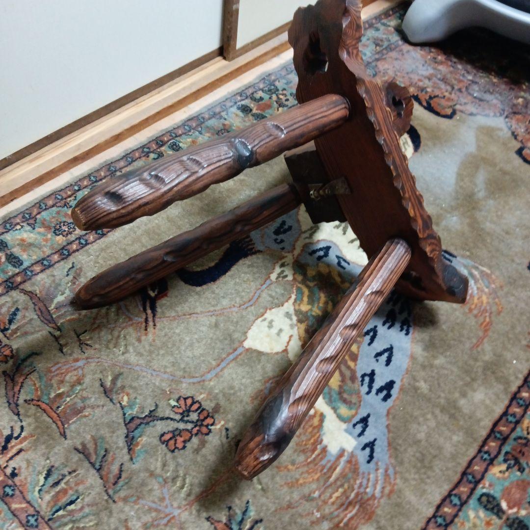 木製彫刻　アンティーク椅子