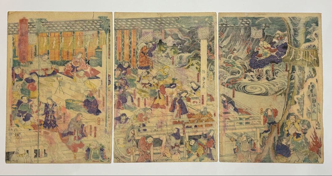 「出雲国大社之図」歌川国久画 3枚続|出雲大社 縁結び 浮世絵 江戸時代