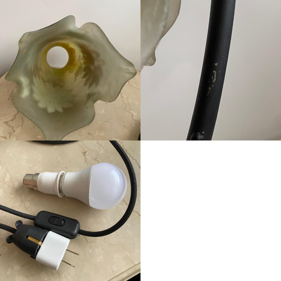 H115 博物館級 オールド フランス ドームナンシー ? スタンド ランプ