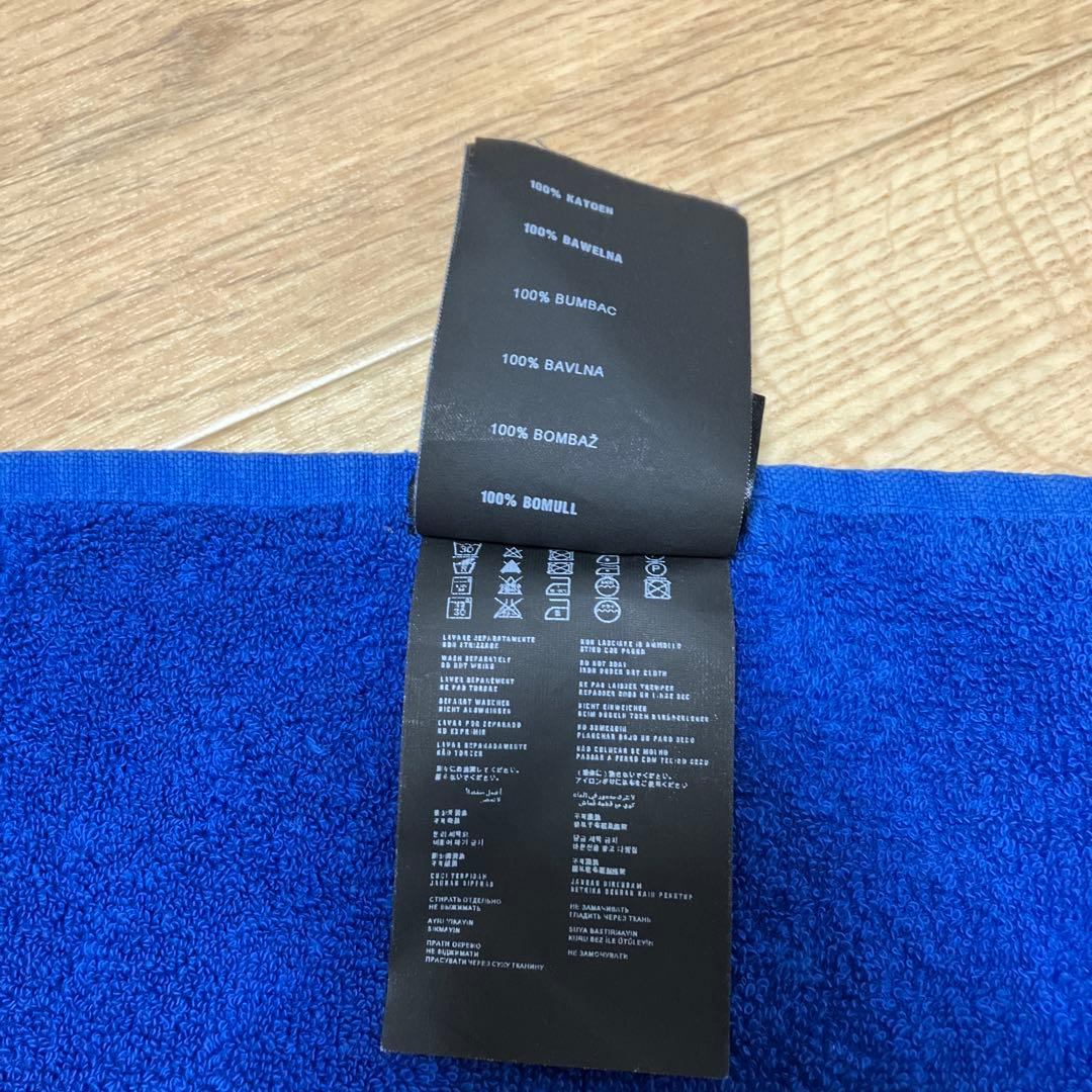 PRADA プラダ ロゴ　ビーチタオル　ブルー　コットン