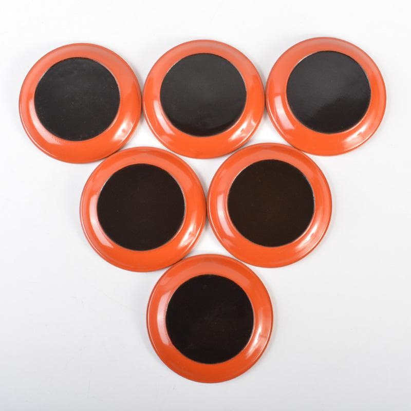 漆塗　黒漆　朱漆　金蒔絵　盃　十二客　時代箱付　V　6505