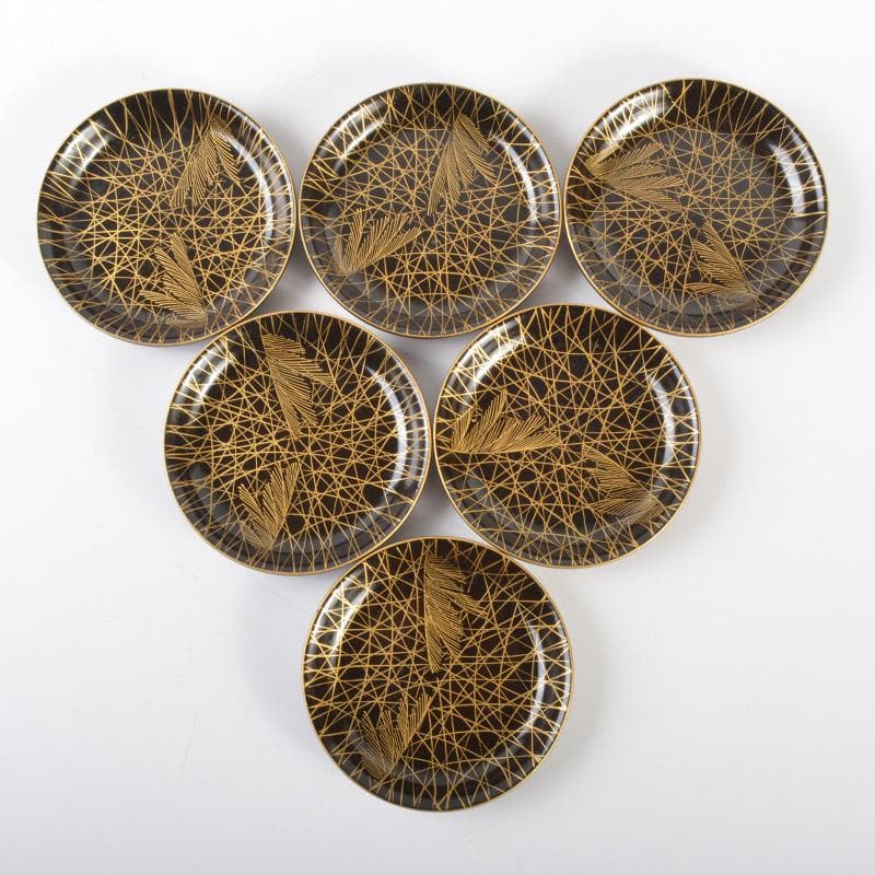 漆塗　黒漆　朱漆　金蒔絵　盃　十二客　時代箱付　V　6505