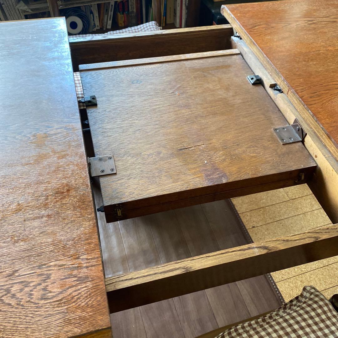 日進木工　ダイニングテーブル　オーク材　伸長タイプ10月20日出品終了