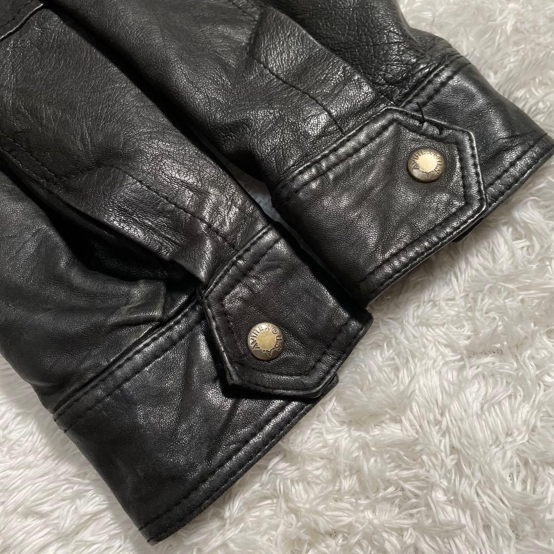 AVIREX レザージャケット アビレックス ラムレザー アーミージャケット